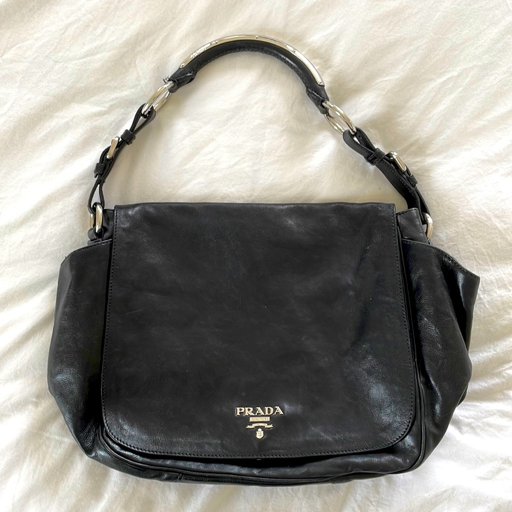Prada Napa Flap leather shoulder bag